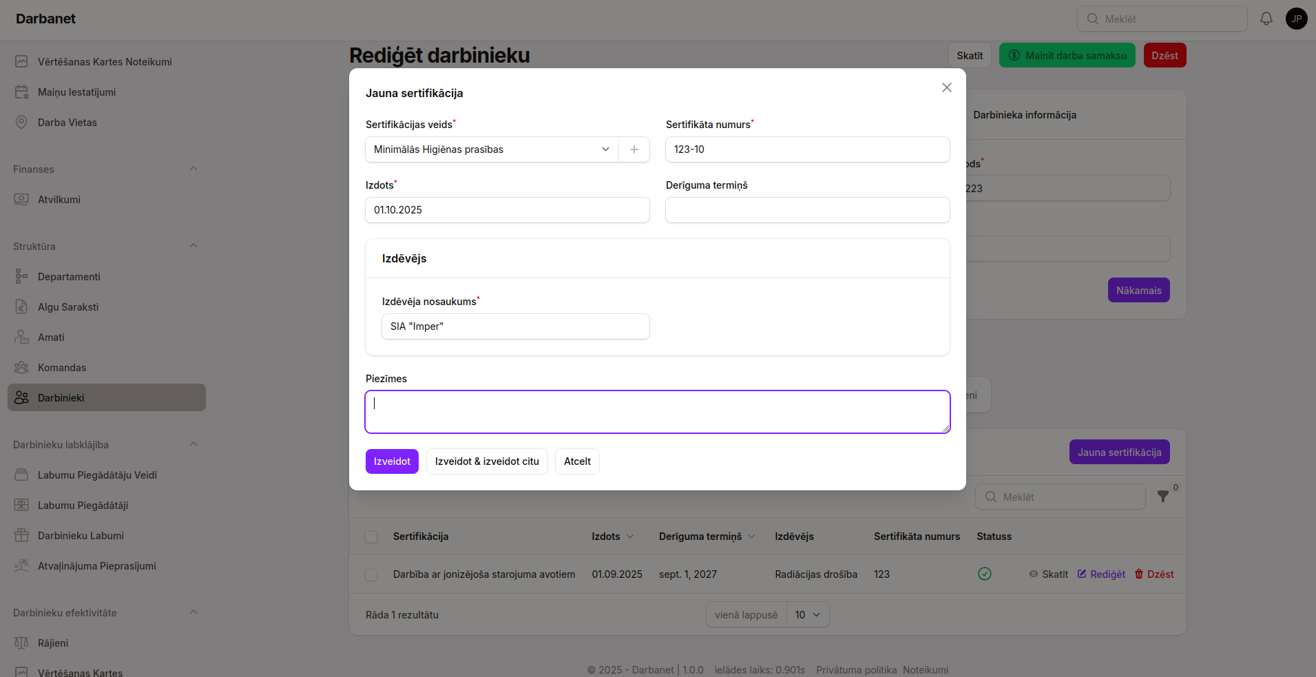 DarbaNet: Darbinieku izglītība un sertifikācijas